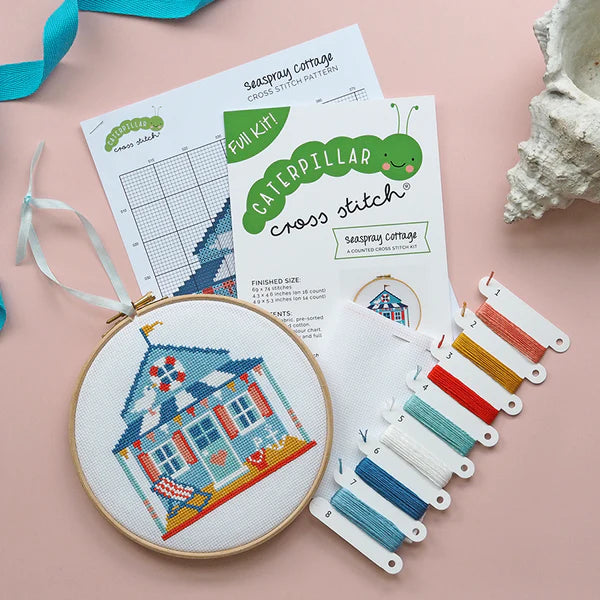 Seaspray Cottage - Cross Stitch Kit | by Caterpillar Cross Stitch, The Crafty Grimalkin - A Cross Stitch Store