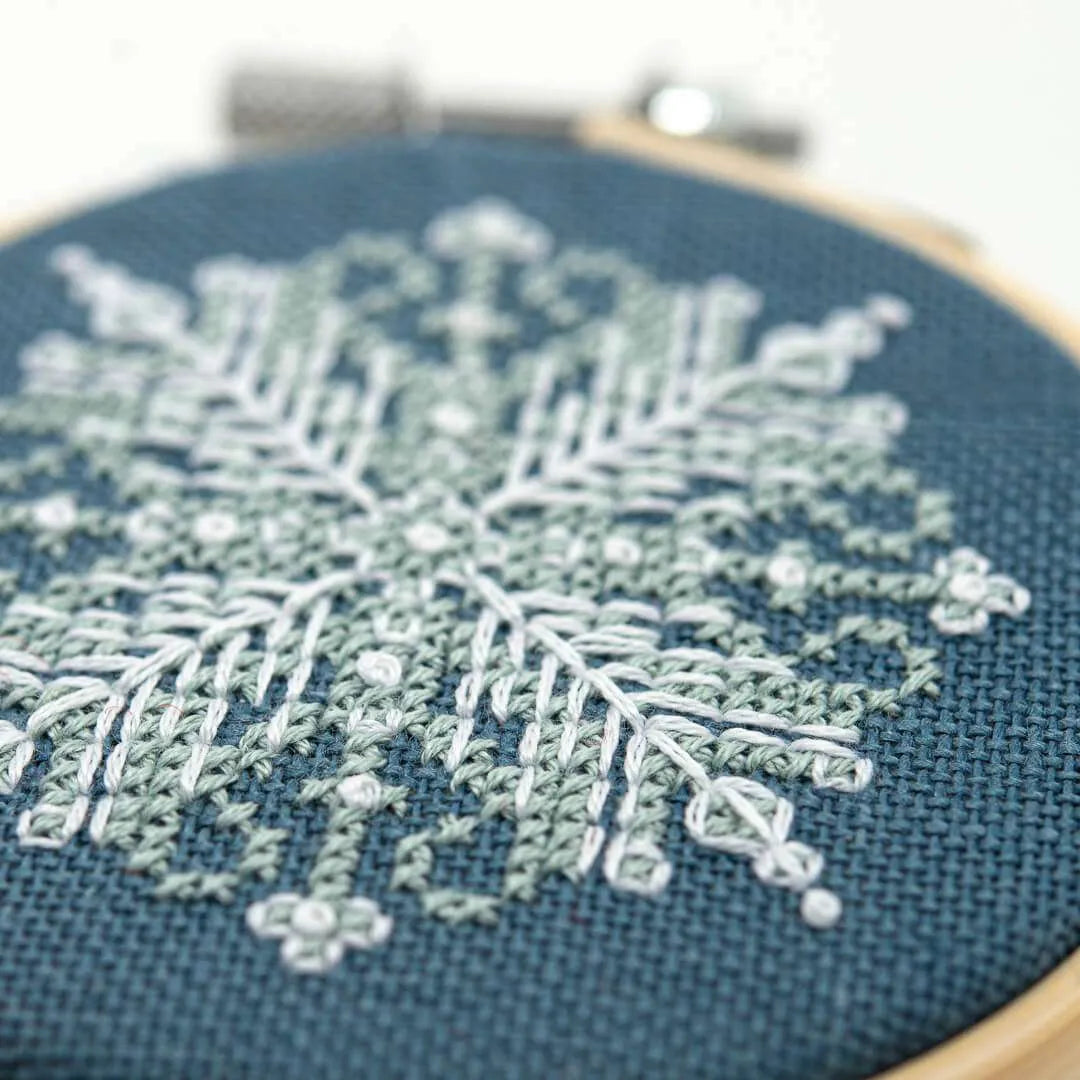 Mini Snowflake Ornaments - Counting Puddles - Cross Stitch Pattern
