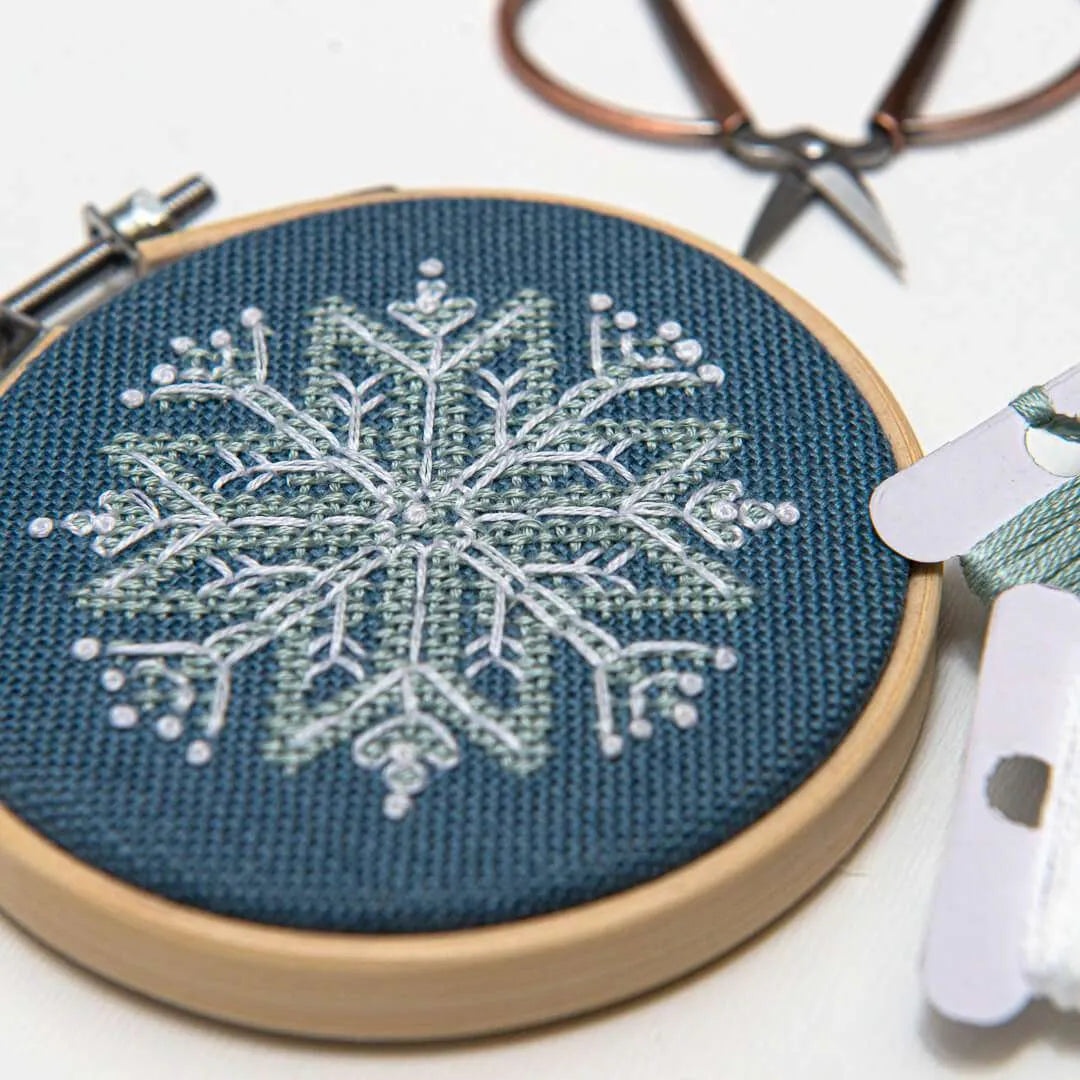 Mini Snowflake Ornaments - Counting Puddles - Cross Stitch Pattern