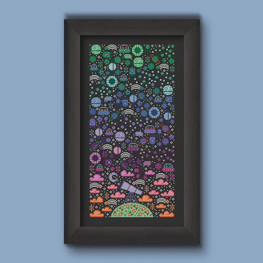 Space Sky - Una Buena Pieza - Cross Stitch Pattern