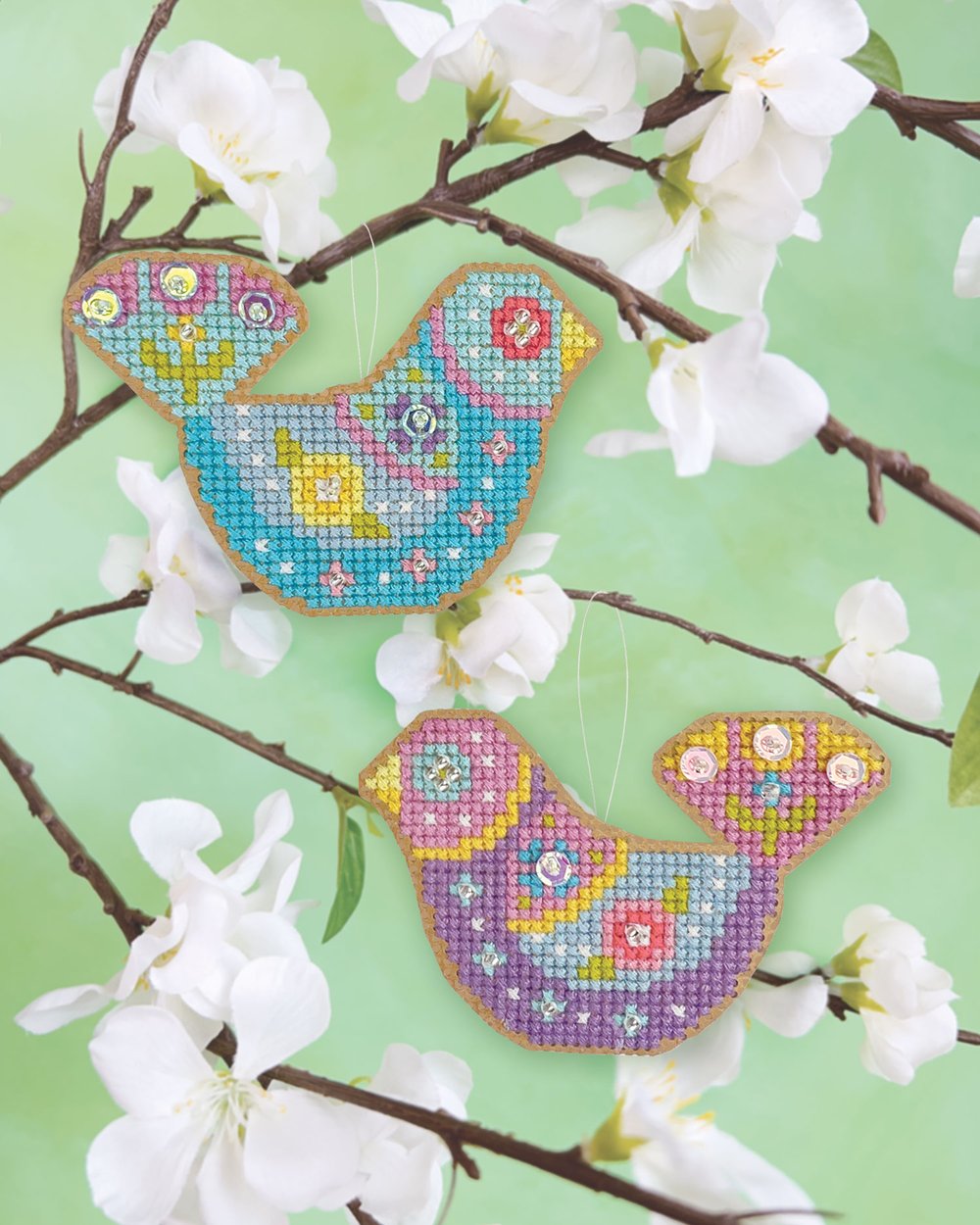 Springamajigs Birds - Satsuma Street - Cross Stitch Kit