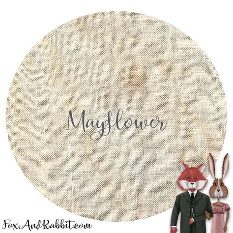 40 Count Linen - Mayflower - Fox and Rabbit, Fabric, The Crafty Grimalkin - A Cross Stitch Store
