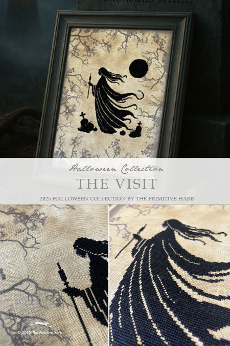 The Visit - Primitive Hare - Cross Stitch Pattern
