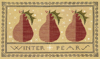 Winter Pears - Artful Offerings - Cross Stitch Pattern, Needlecraft Patterns, Needlecraft Patterns, The Crafty Grimalkin - A Cross Stitch Store