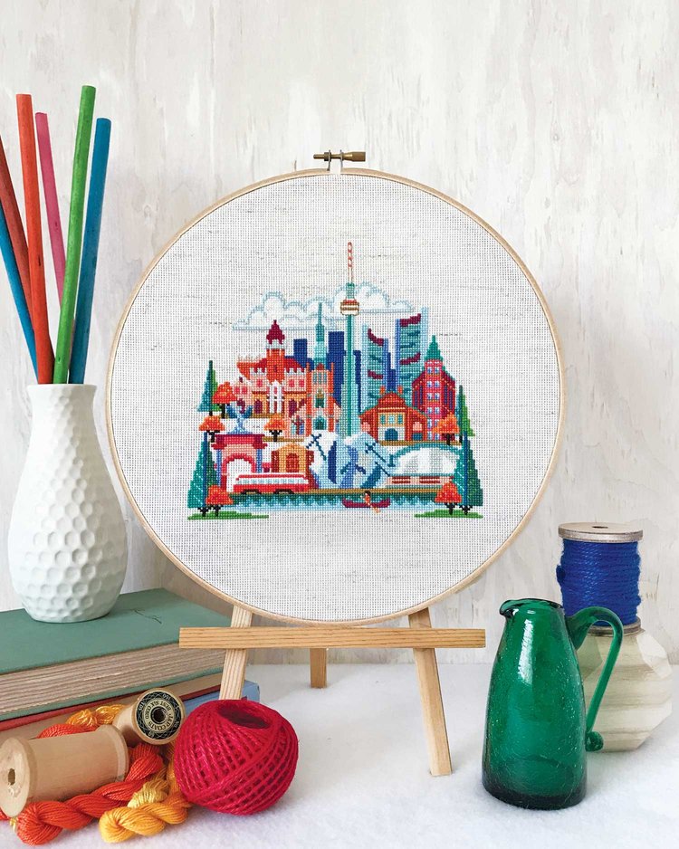 Pretty Little Toronto - Satsuma Street - Cross Stitch Pattern, Needlecraft Patterns, The Crafty Grimalkin - A Cross Stitch Store