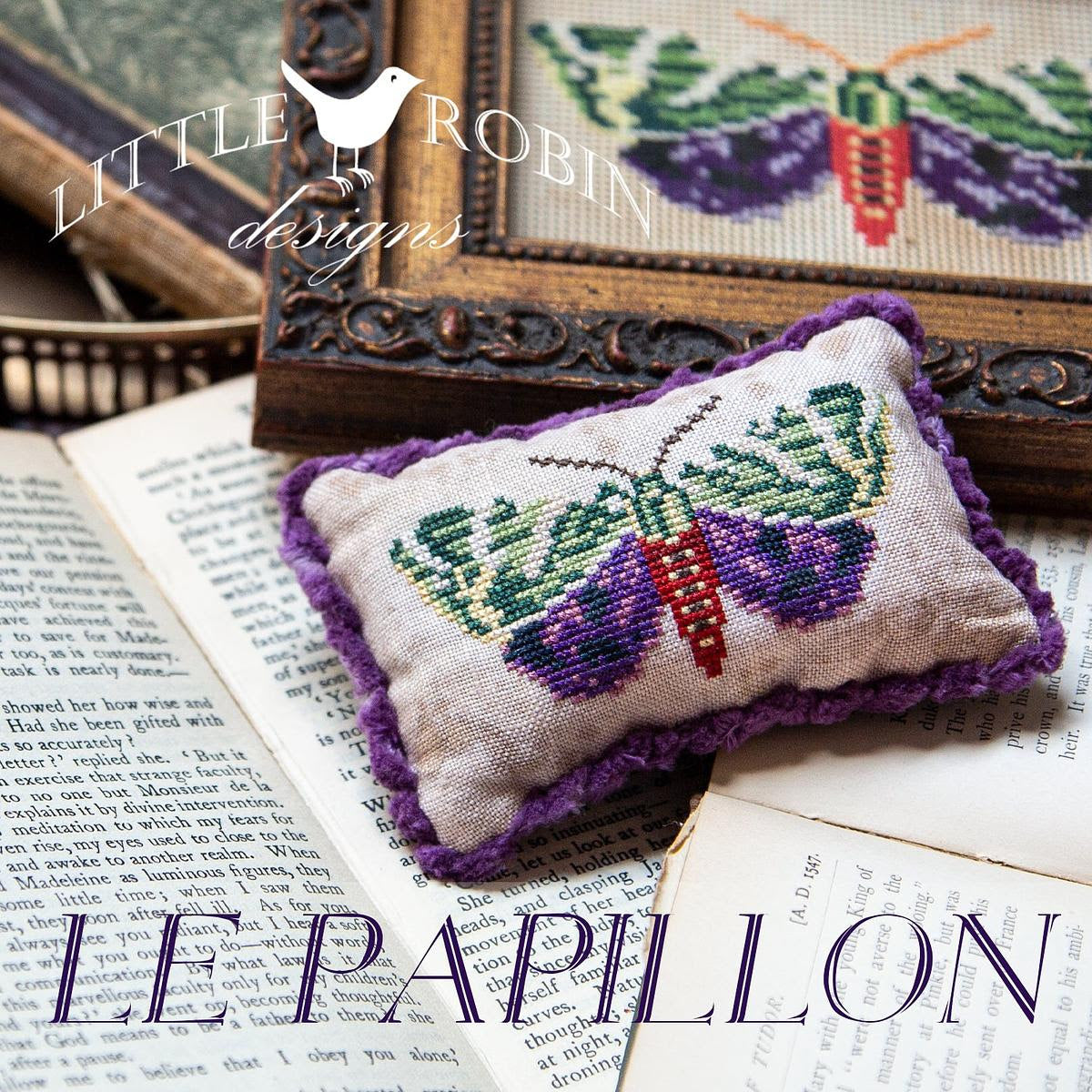 Le Papillon - Little Robin Designs - Cross Stitch Pattern, Needlecraft Patterns, The Crafty Grimalkin - A Cross Stitch Store