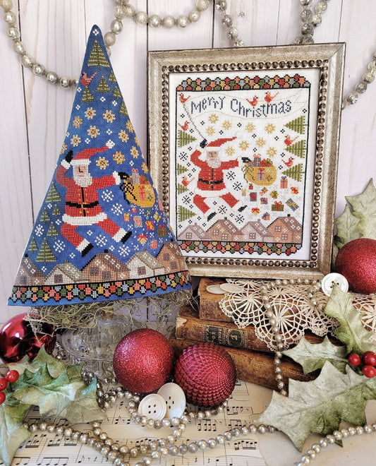 PRE-ORDER - Tenth Day of Christmas Sampler and Tree - Hello From Liz Mathews - Cross Stitch Pattern, Needlecraft Patterns, The Crafty Grimalkin - A Cross Stitch Store