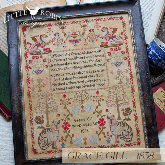 PRE-ORDER Grace Gill - 1838 - Little Robin Designs - Cross Stitch Pattern, Needlecraft Patterns, The Crafty Grimalkin - A Cross Stitch Store
