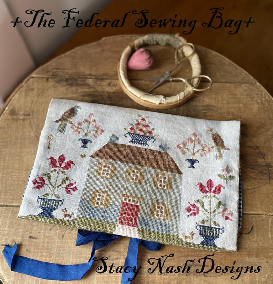 PRE-ORDER The Federal Sampler Sewing Bag - Stacy Nash Primitives - Cross Stitch Pattern, Needlecraft Patterns, Needlecraft Patterns, The Crafty Grimalkin - A Cross Stitch Store