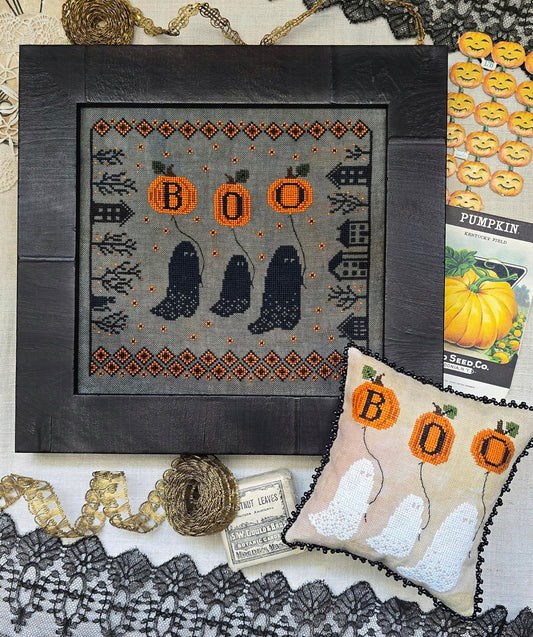 Ghosting to Town - Hello From Liz Mathews - Cross Stitch Pattern