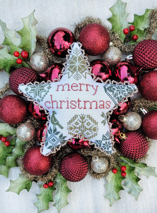 Quaker Christmas Star - Hello From Liz Mathews - Cross Stitch Pattern