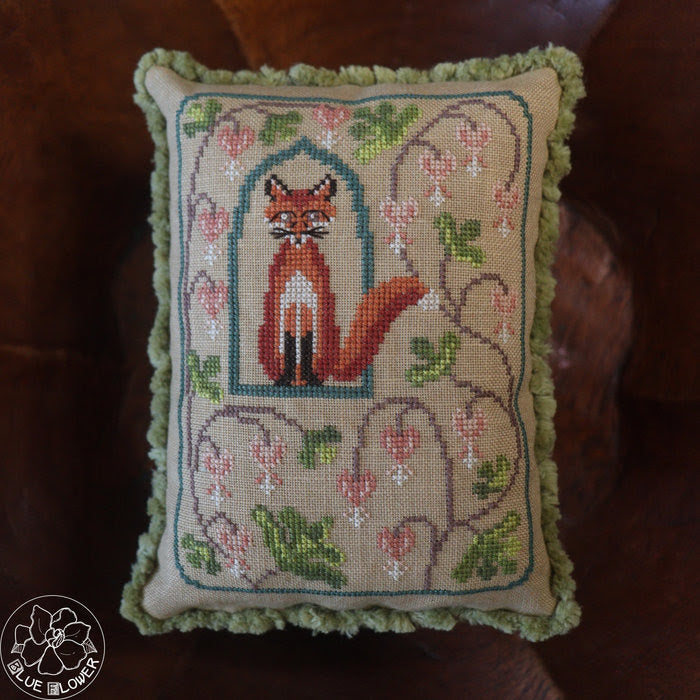 PREORDER Tudor Fox - The Blue Flower - Cross Stitch Pattern