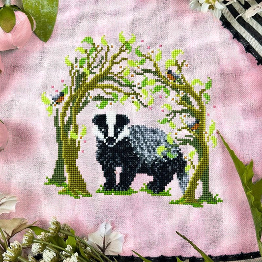 PREORDER Badger in the Burrow - Stitch Crypt - Cross Stitch Pattern, Needlecraft Patterns, The Crafty Grimalkin - A Cross Stitch Store
