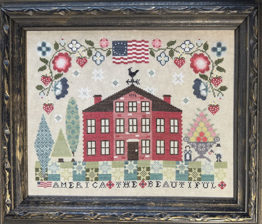 America The Beautiful - Running with Needles and Scissors - Cross Stitch Pattern