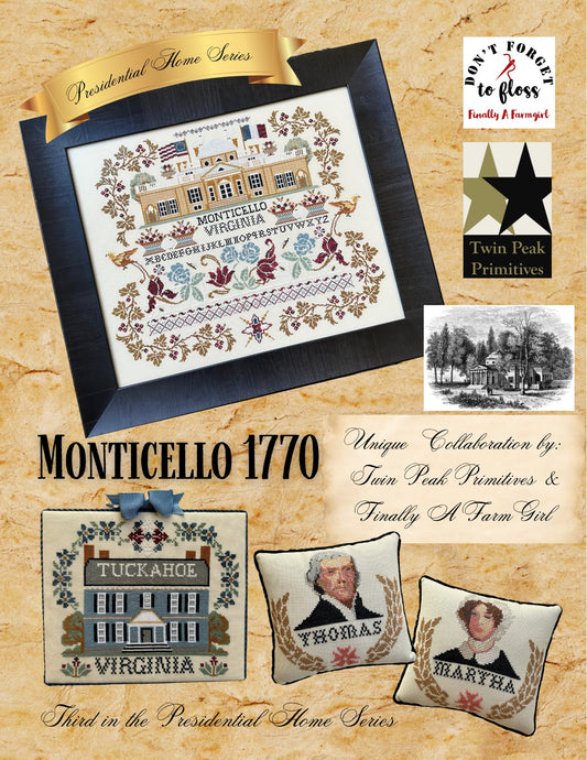 PREORDER Monticello 1770 - Finally a Farmgirl - Cross Stitch Pattern