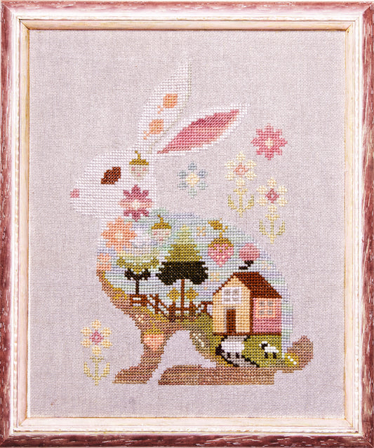 Spring Bunny - Samplers and Primitives - Cross Stitch Pattern