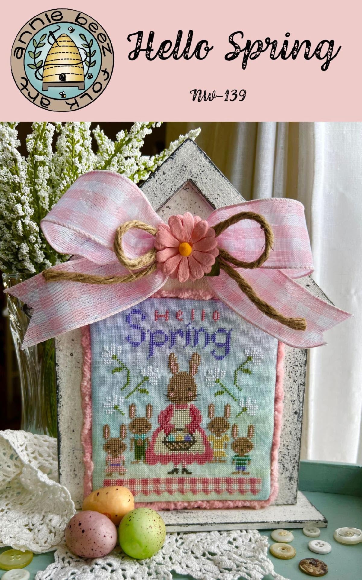 PREORDER  Hello Spring - Annie Beez Cross Stitch Pattern