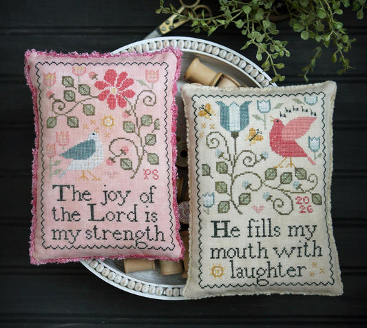 Strength and Laughter - Plum Street Samplers -  Cross Stitch Pattern