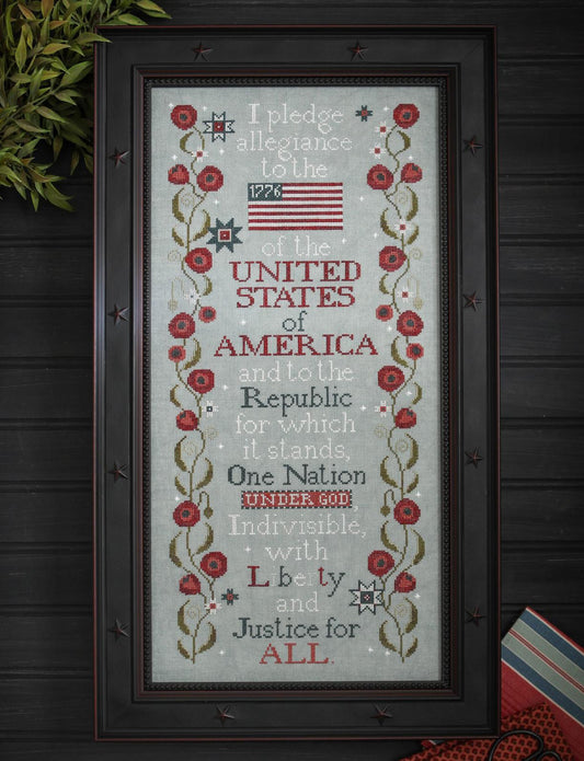 The Pledge of Allegiance - Plum Street Samplers -  Cross Stitch Pattern