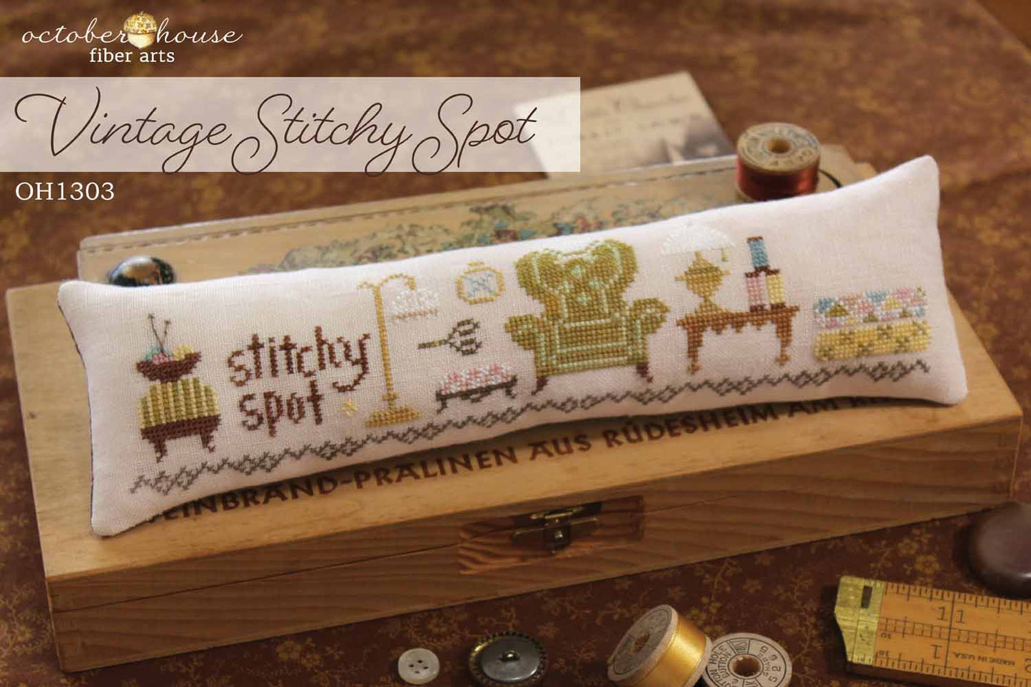 Vintage Stitchy Spot - October House -  Cross Stitch Pattern