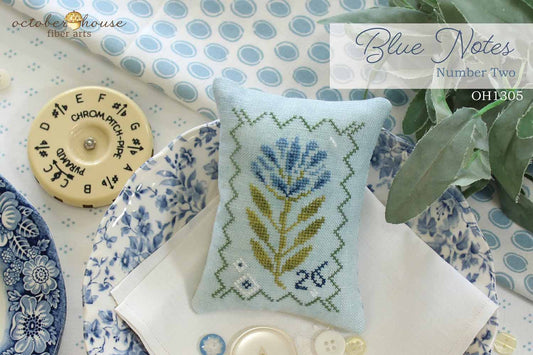 PREORDER Blue Notes - Number Two - October House -  Cross Stitch Pattern, Needlecraft Patterns, The Crafty Grimalkin - A Cross Stitch Store