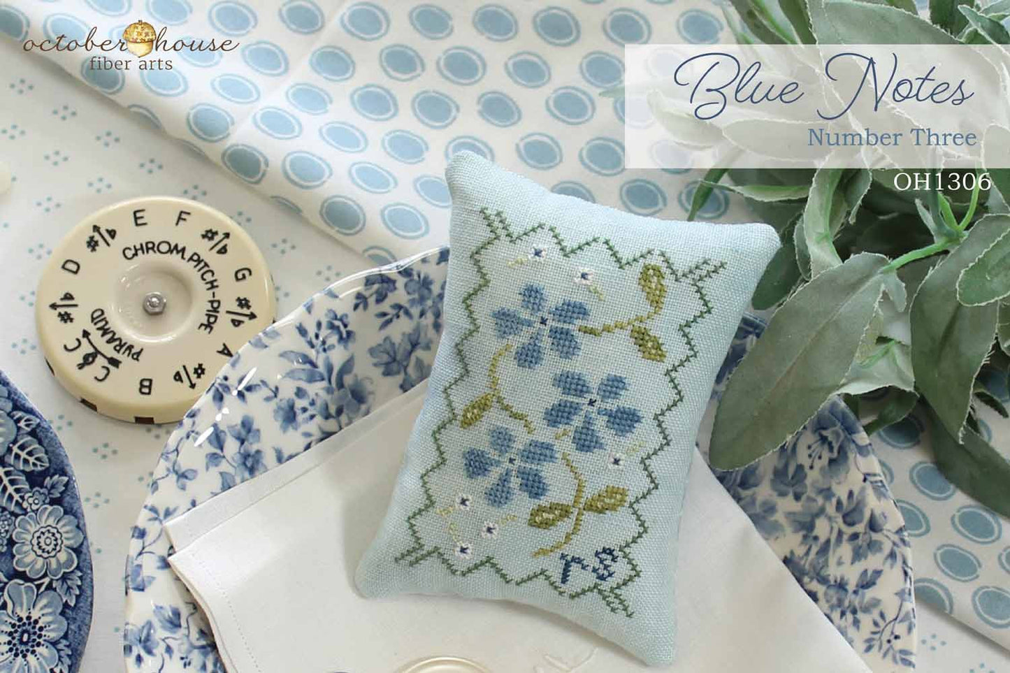 Blue Notes - Number Three - October House -  Cross Stitch Pattern