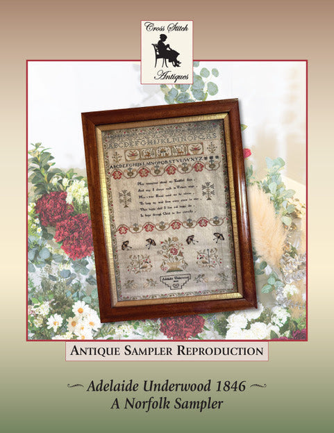 Adelaide Underwood 1846 The Antique - Cross Stitch Antiques - Cross Stitch Pattern