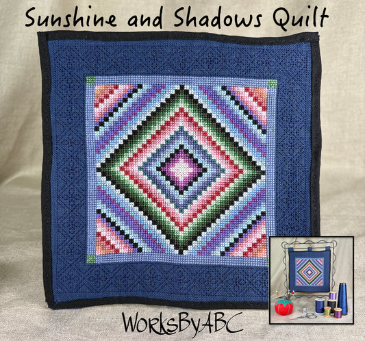 Sunshine and Shadows Quilt - Works by ABC - Cross Stitch Pattern