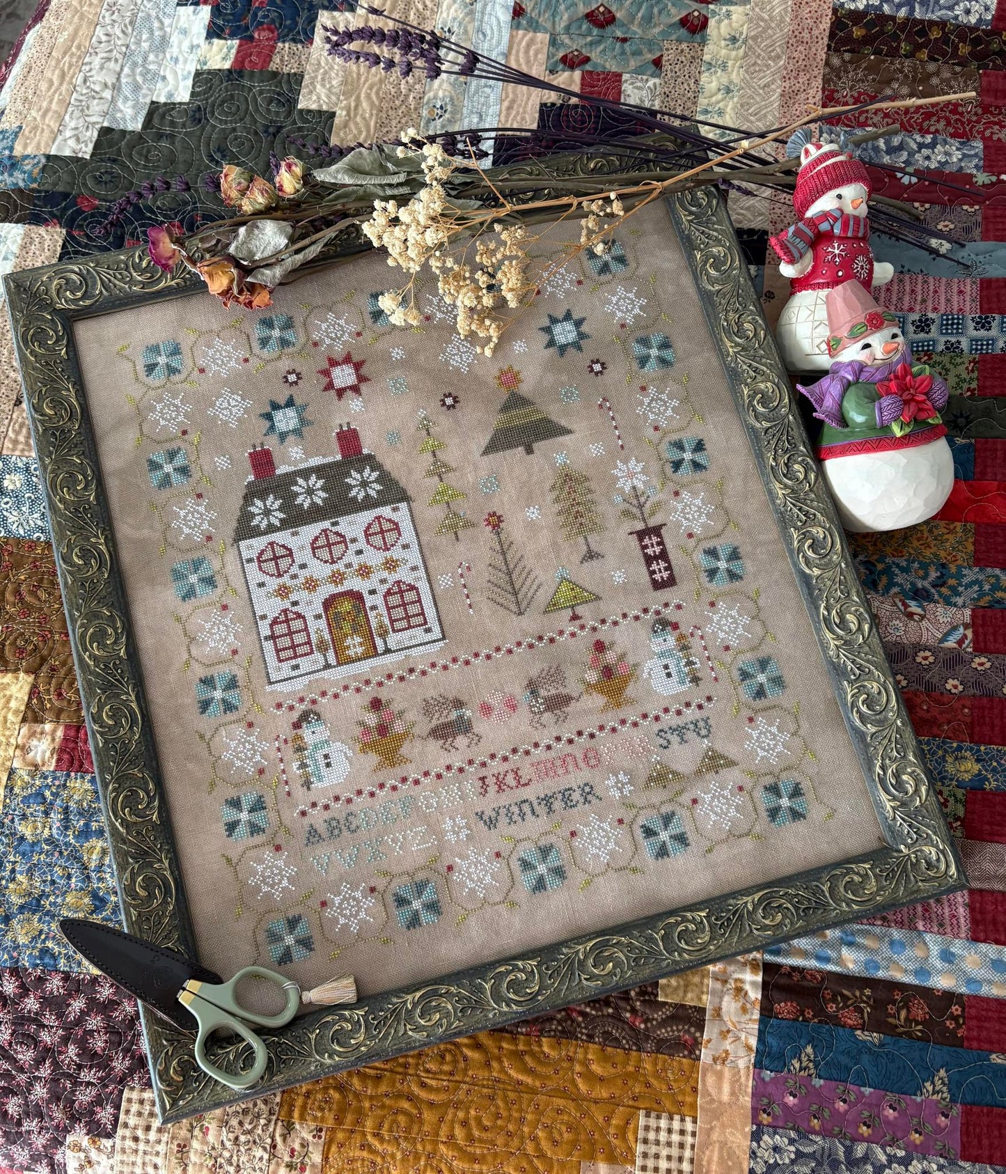 PREORDER Enchanted Winter Sampler - Pansy Patch - Cross Stitch Pattern