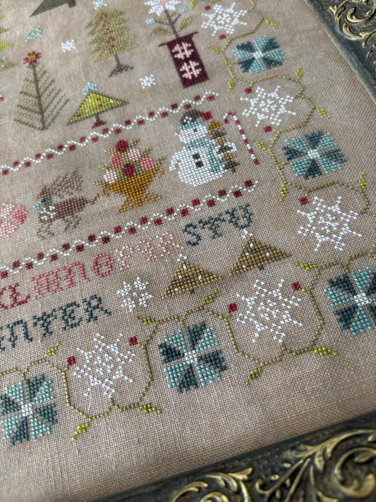Enchanted Winter Sampler - Pansy Patch - Cross Stitch Pattern