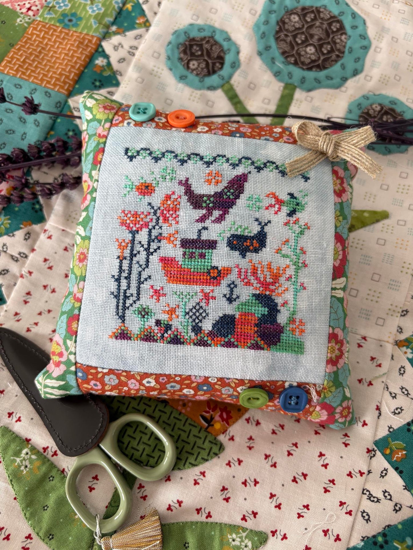 Houseboat Hangout - Pansy Patch - Cross Stitch Pattern