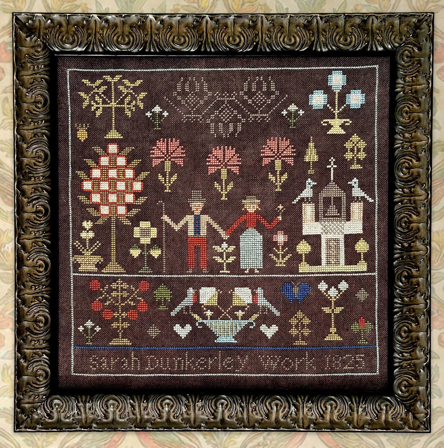 Sarah Dunkerley 1825 - Fox and Rabbit - Cross Stitch Pattern