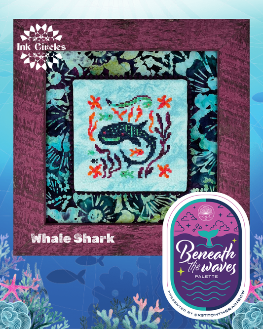 Whale Shark - Ink Circles - Cross Stitch Pattern
