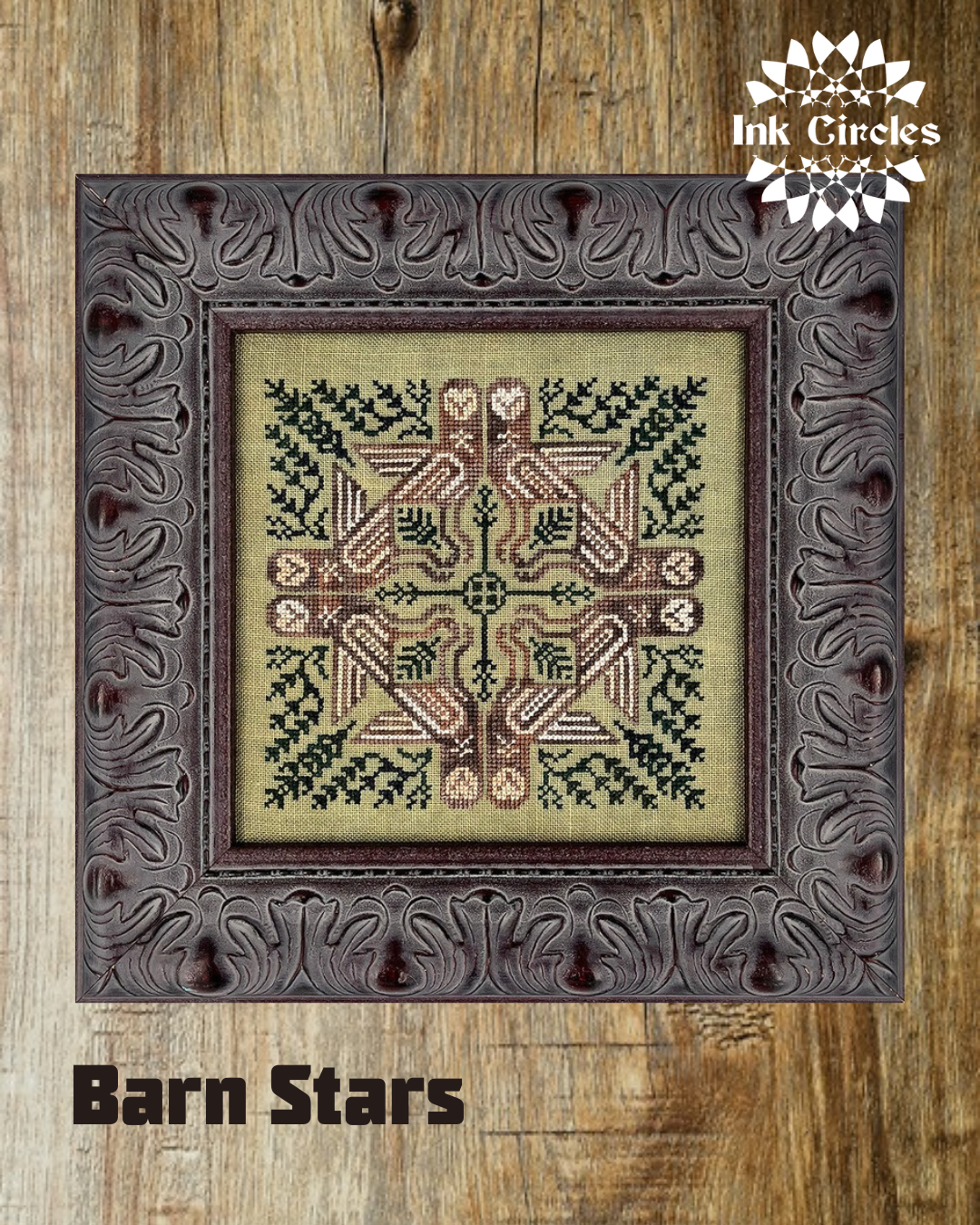 PREORDER Barn Stars - Ink Circles - Cross Stitch Pattern