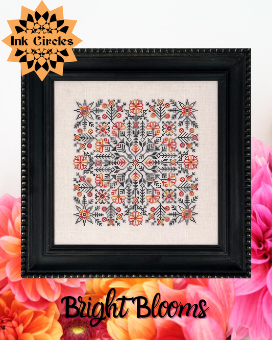 PREORDER Bright Blooms - Ink Circles - Cross Stitch Pattern