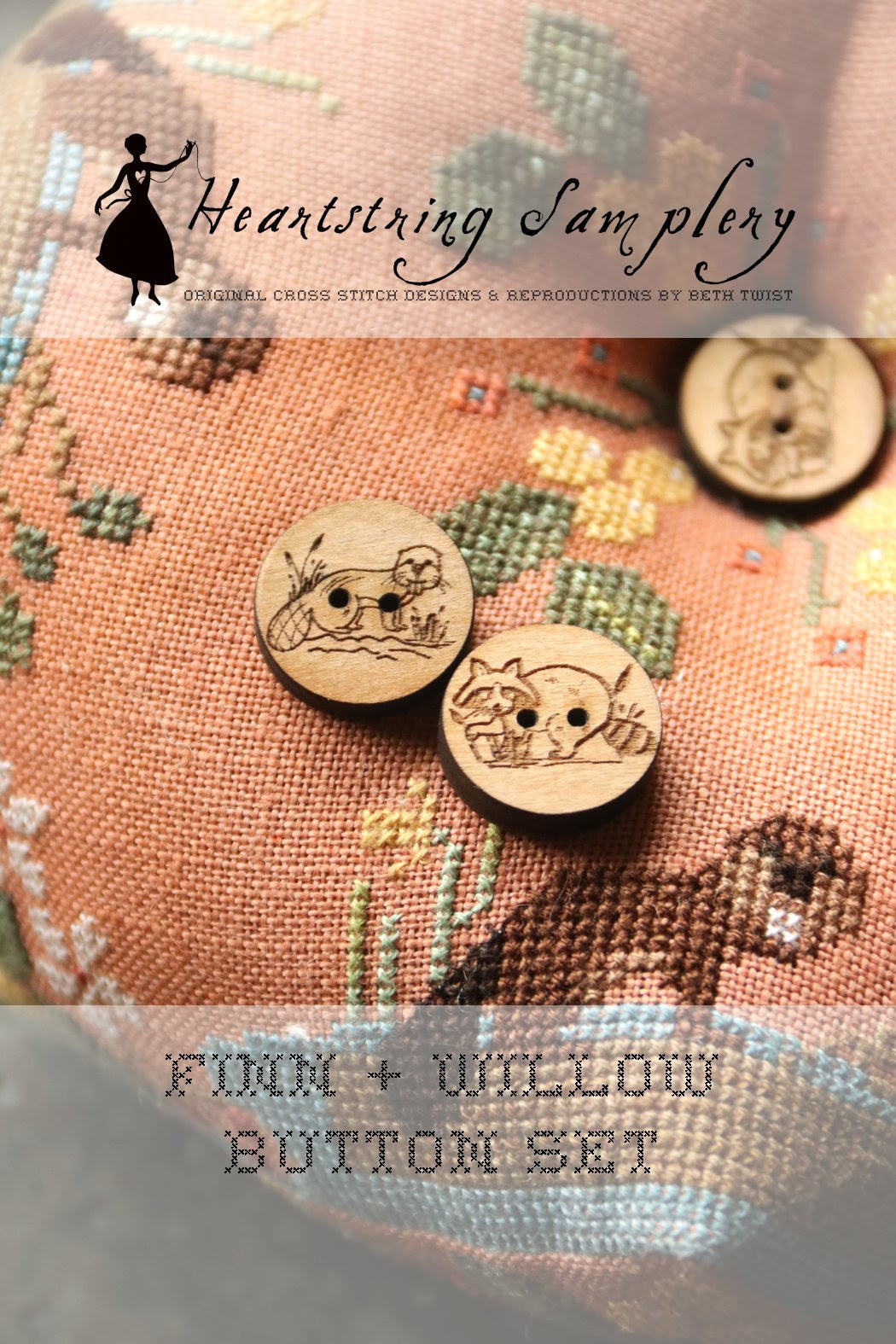 PREORDER Finn + Willow Buttons - Heartstring Samplery