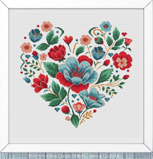 Heart Blooms #2 - Artmishka - Cross Stitch Pattern