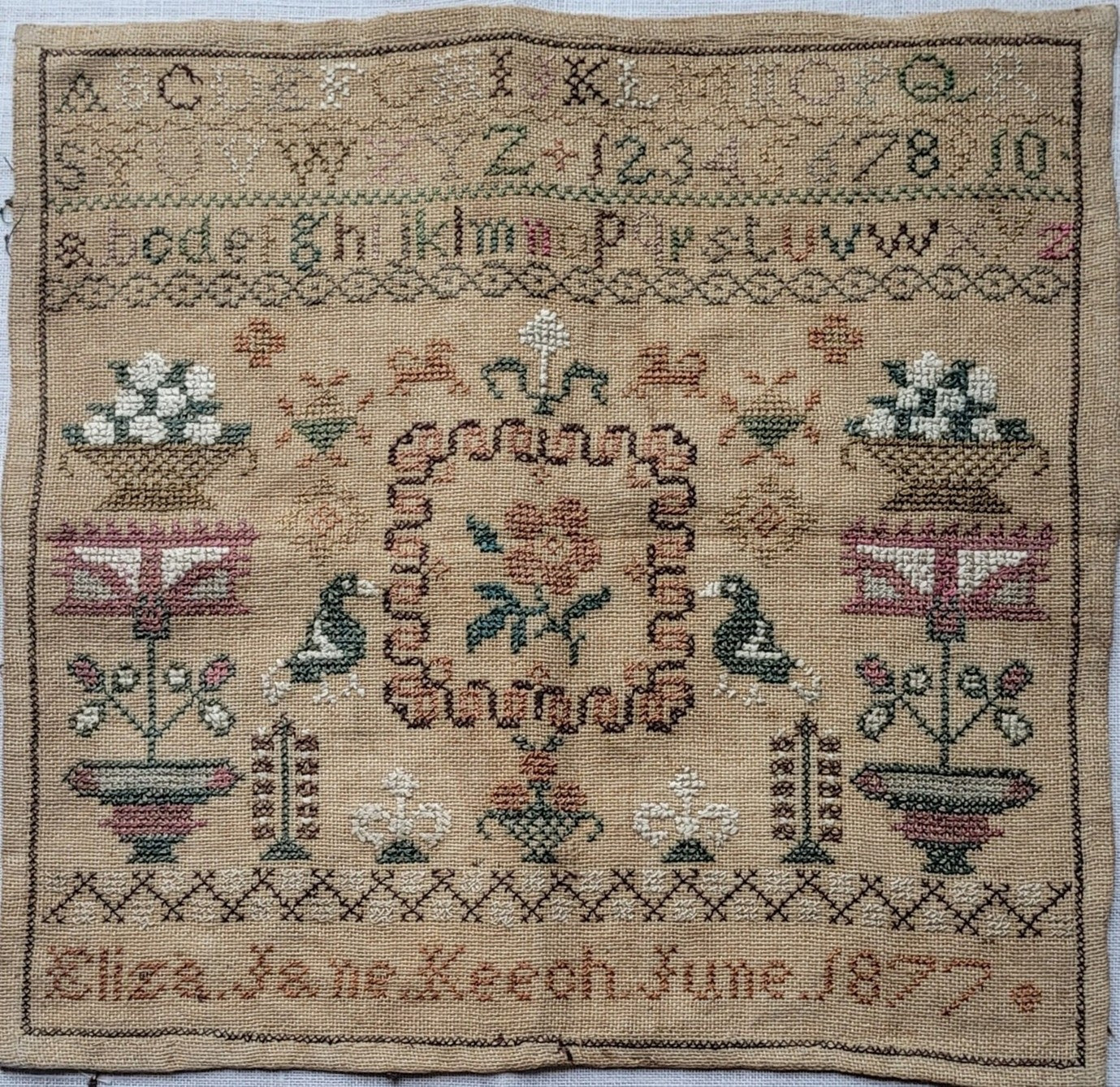PREORDER Eliza Jane Keech 1877 - Crowsfeetstitching - Cross Stitch Pattern