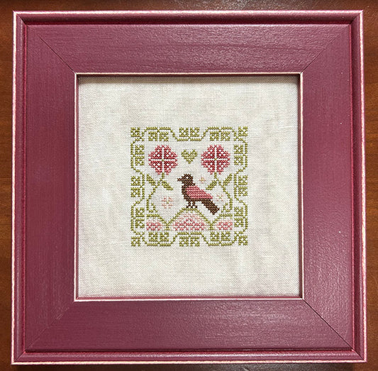 Gathered From The Garden:  The Garden Perch - Happiness Is HeartMade - Cross Stitch Pattern