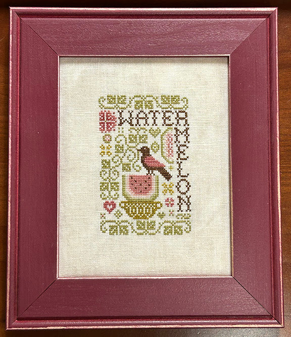 PREORDER Gathered From The Garden:  Watermelon - Happiness Is HeartMade - Cross Stitch Pattern