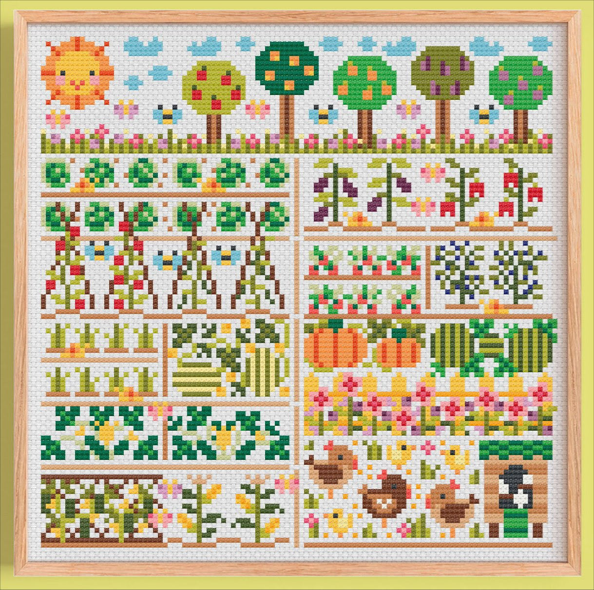 PREORDER Vegetable Patch - Una Buena Pieza - Cross Stitch Pattern, Cross Stitch Patterns, The Crafty Grimalkin - A Cross Stitch Store