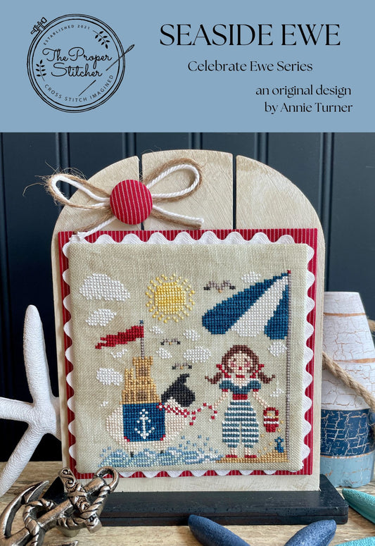 PREORDER Seaside Ewe - Proper Stitcher - Cross Stitch Pattern