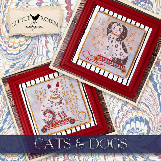 PREORDER Cats & Dogs - Little Robin Designs - Cross Stitch Pattern