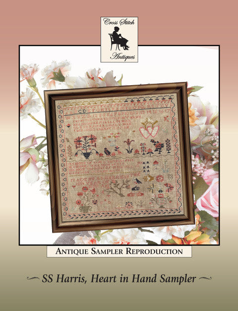 PREORDER SS Harris, Heart in Hand Sampler - Cross Stitch Antiques - Cross Stitch Pattern