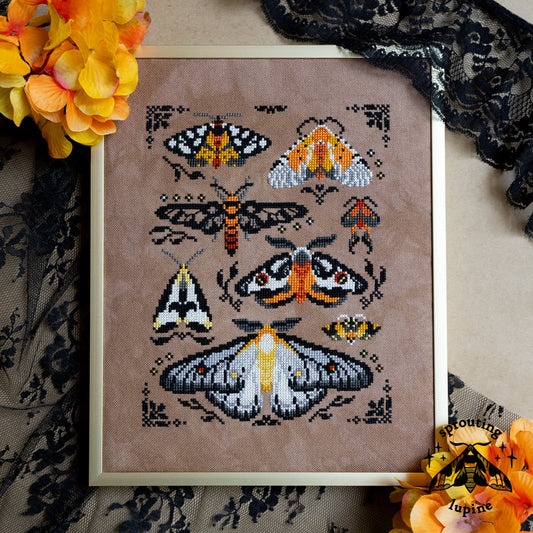 Ochre Wings - Sprouting Lupine - Cross Stitch Pattern, Cross Stitch Patterns, The Crafty Grimalkin - A Cross Stitch Store