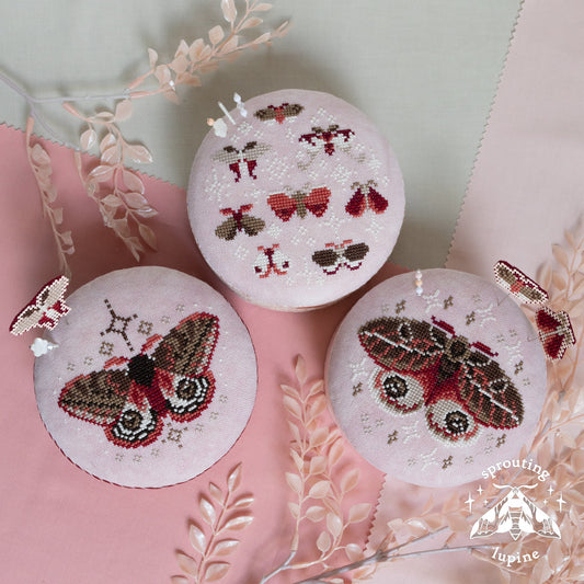 Pink Velvet - Sprouting Lupine - Cross Stitch Pattern, Cross Stitch Patterns, The Crafty Grimalkin - A Cross Stitch Store