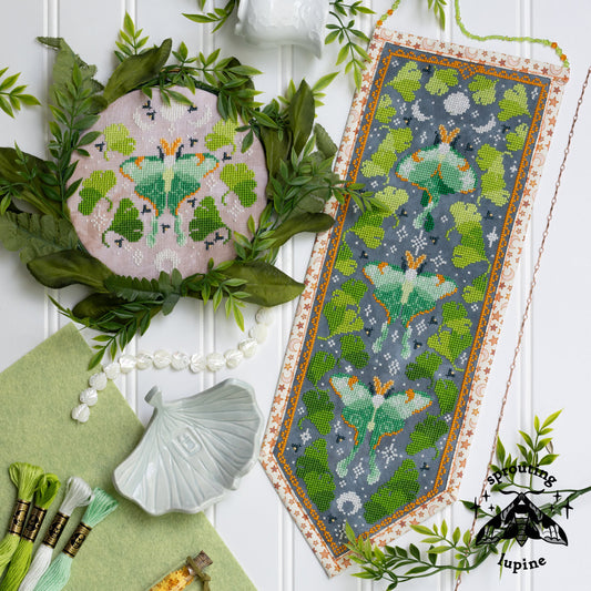 Verdant Reverie - Sprouting Lupine - Cross Stitch Pattern, Cross Stitch Patterns, The Crafty Grimalkin - A Cross Stitch Store