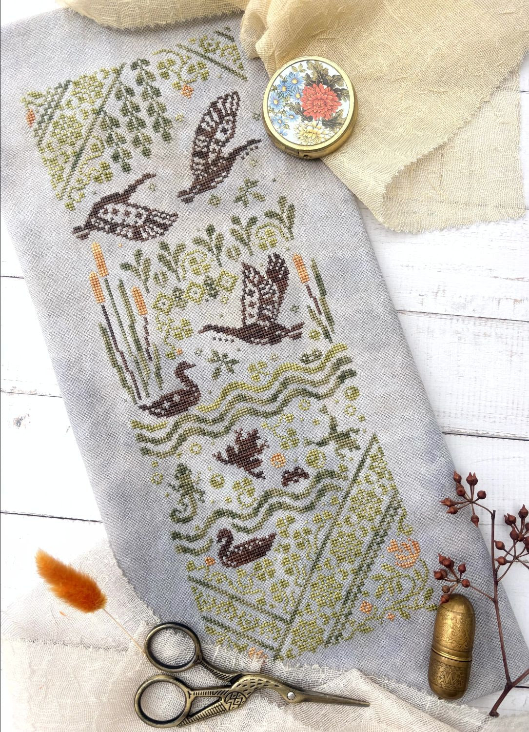 PREORDER  Wild Goose Chase - Quaternion Creations - Cross Stitch Pattern