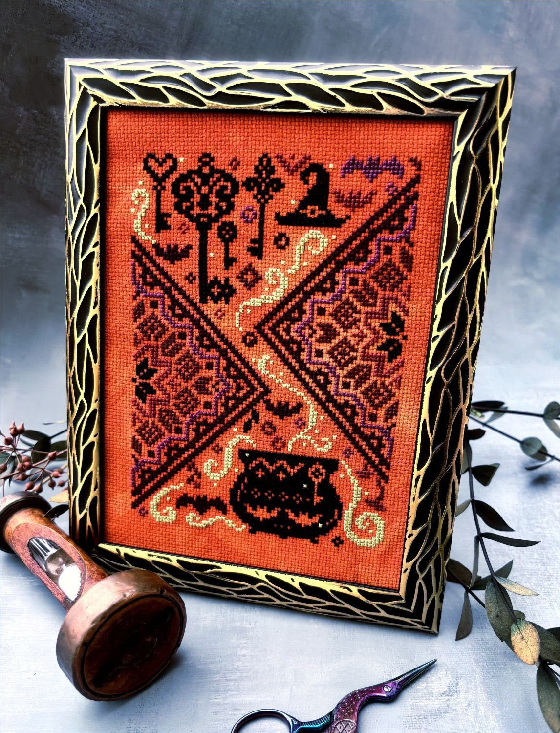 PREORDER  The Cauldron and the Key - Quaternion Creations - Cross Stitch Pattern