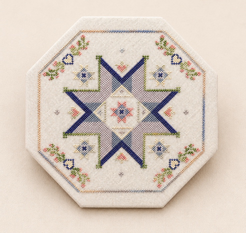 PREORDER Quaker Star Sewing Box - MTV Designs - Cross Stitch Kit